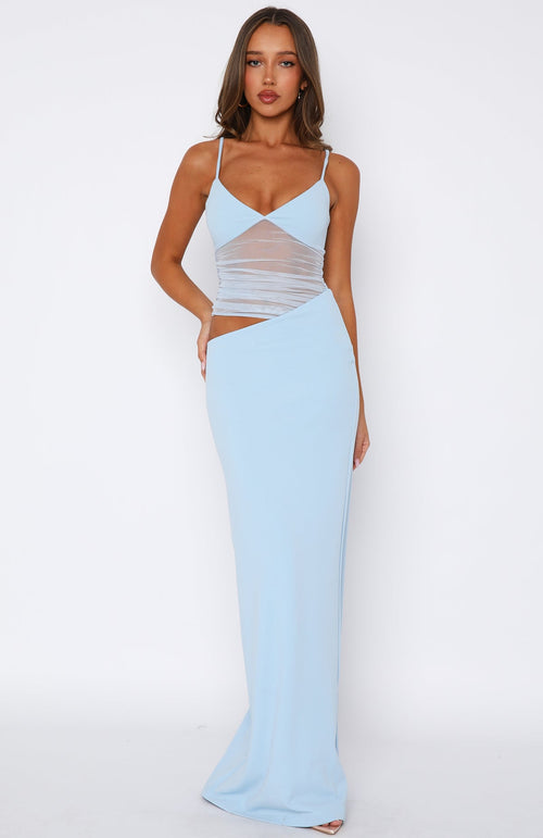 Call Me Up Maxi Dress Blue