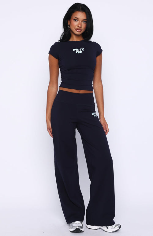 Break The Records Wide Leg Pants Navy