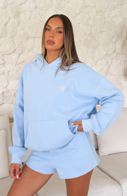 Bridal Party Oversized Hoodie Light Blue